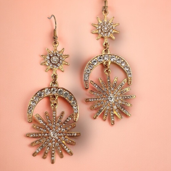 🌙🌞FP Celestial Statement Earrings 🌞🌙 - Picture 2 of 7